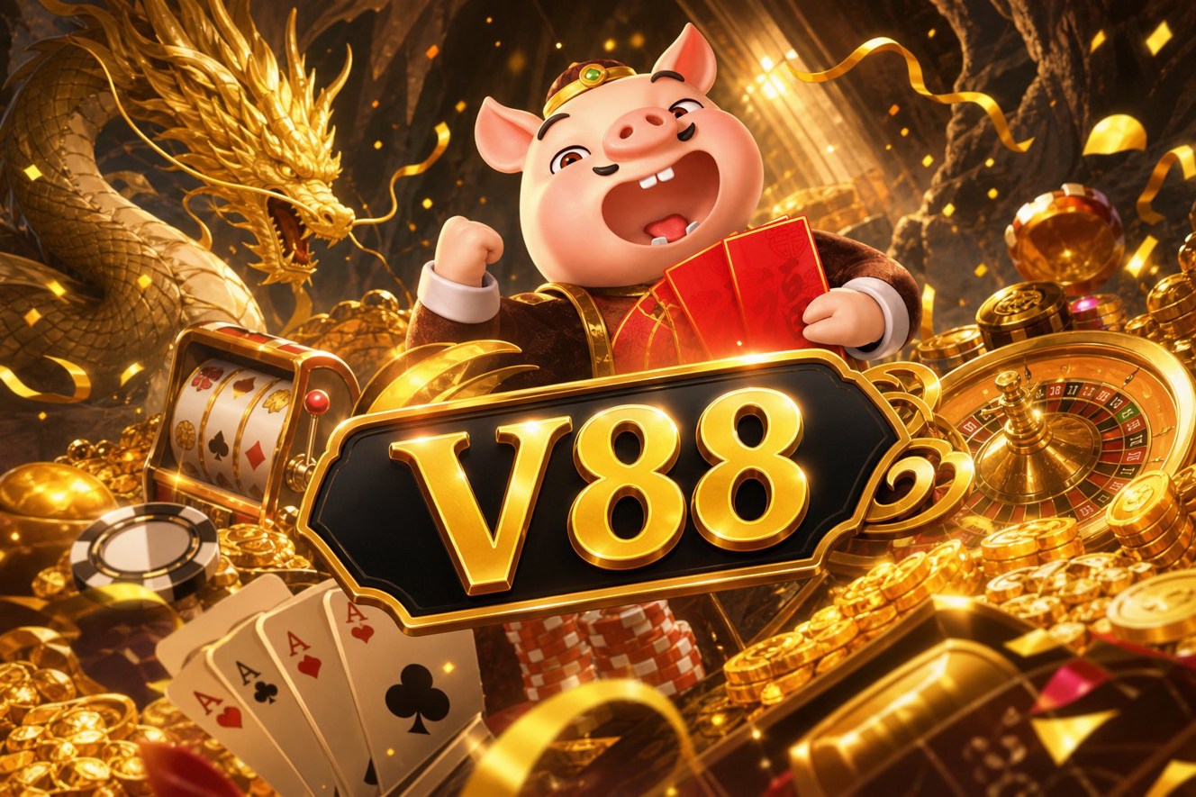Tampilan sambutan pemain baru V88 dengan keterangan hadiah pendaftaran