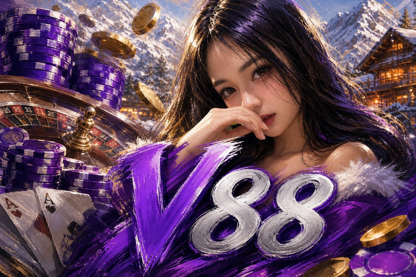 Tampilan permainan Fortune Gems di V88 dengan simbol permata berwarna cerah